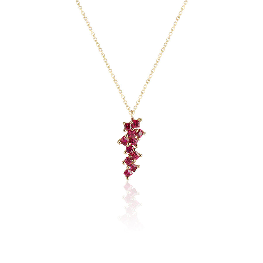 11:11 Ruby Necklace, North to South