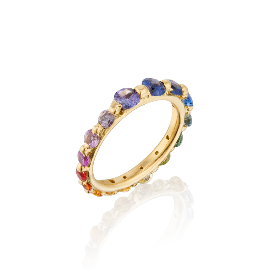 Etna - Rainbow Sapphire Eternity Ring