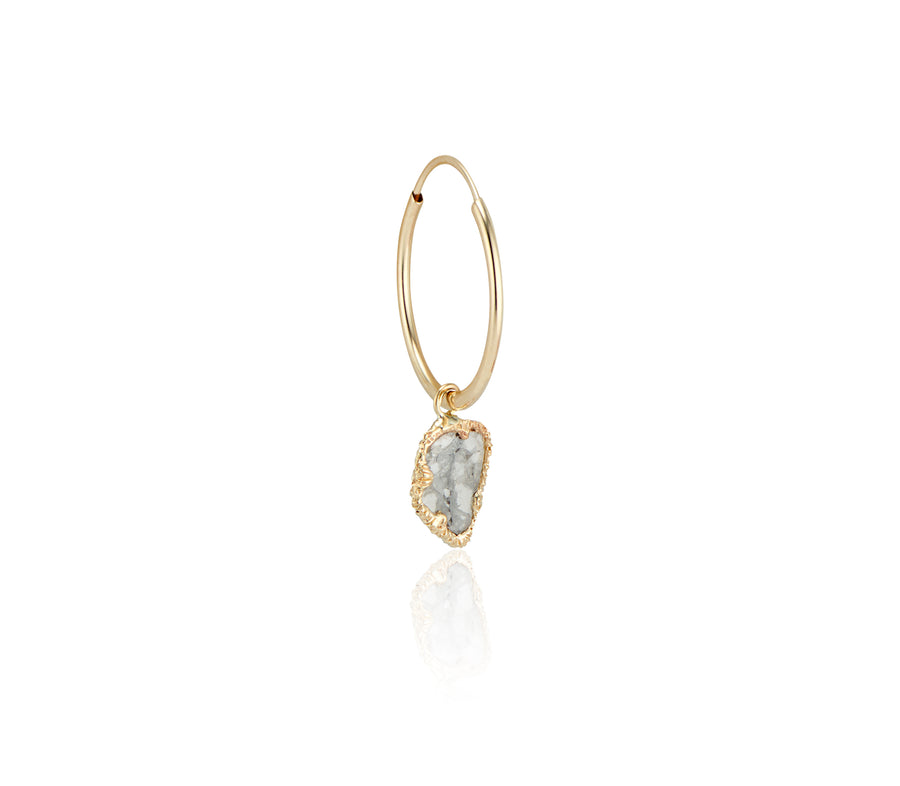 Diamond Slice Hoop Earrings