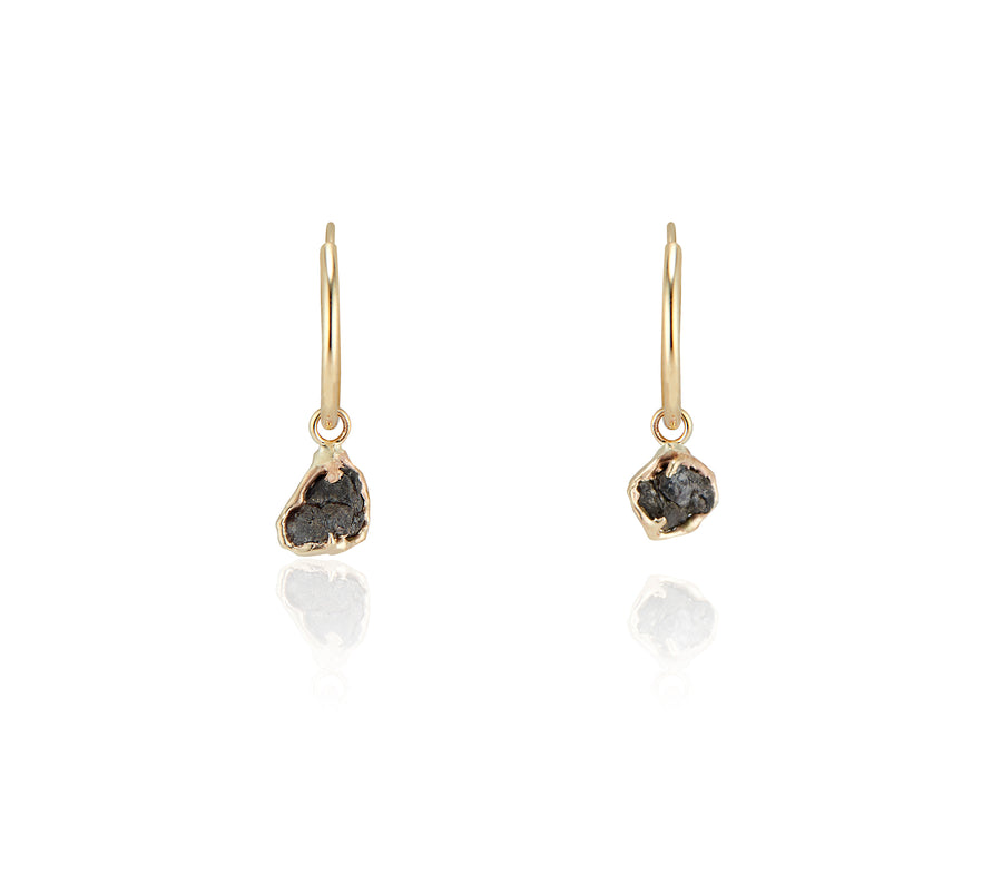 Raw black diamond best sale earrings