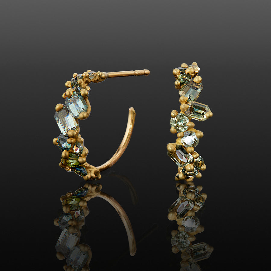 Cleopatra Sapphire Hoops