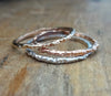 rainy dainty stacker rings dainty midi ring small elegant sparkly midi ring hand textured ring elegant rings made in nyc by Jayne Moore with recycled and refined golds 