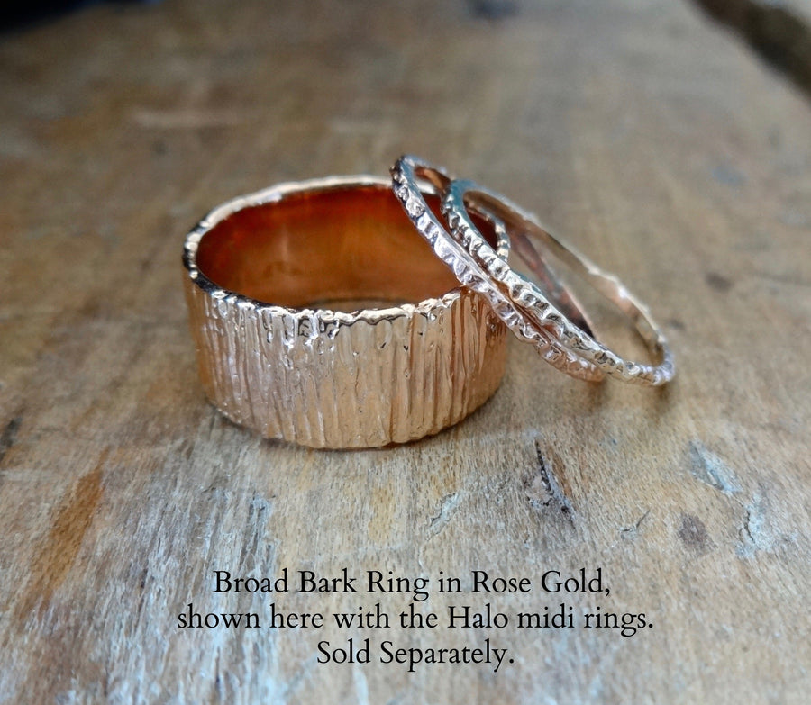Bold unique bark textured wedding band, Contemporary ring Unisex wedding band, Bark Ring TERNYC texture NYC designer jewelry mens rings bold rings TERMEN 18kt gold, Stackable rings, stacker rings handmade in NYC recycled metals by model jayne moore designer writer jayne moore  