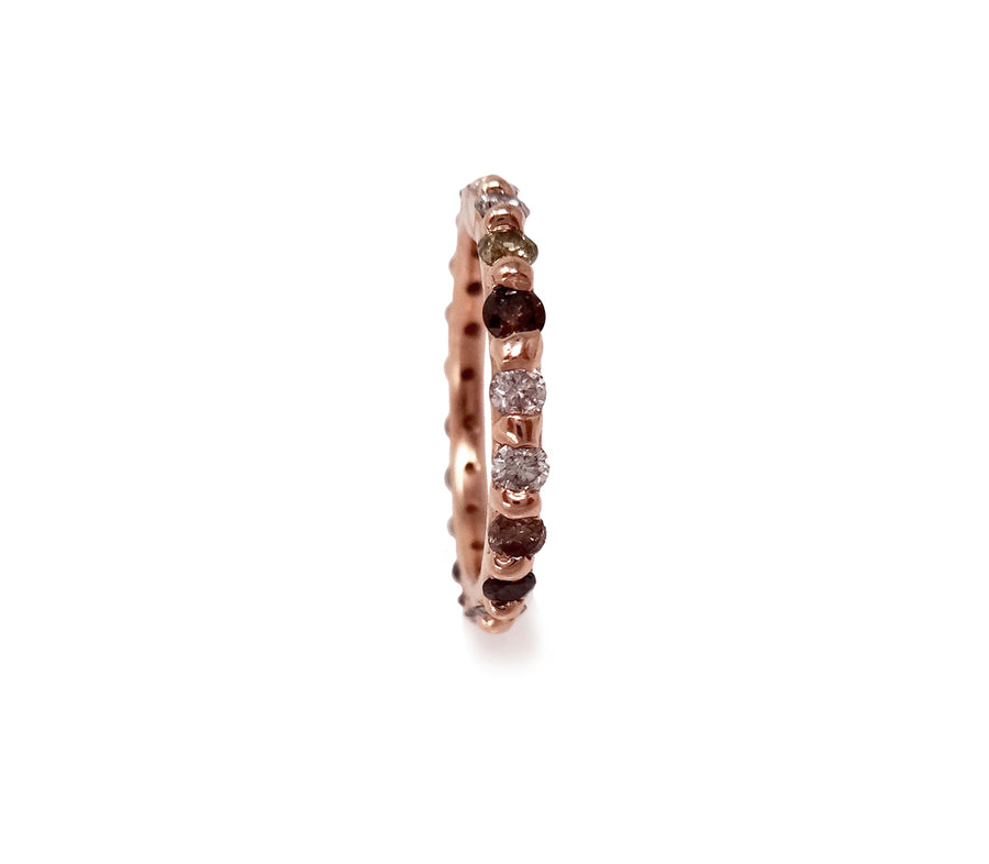 alternative eternity ring eternity band chocolate diamonds cognac diamonds grey diamonds infinity ring designer jayne moore writer