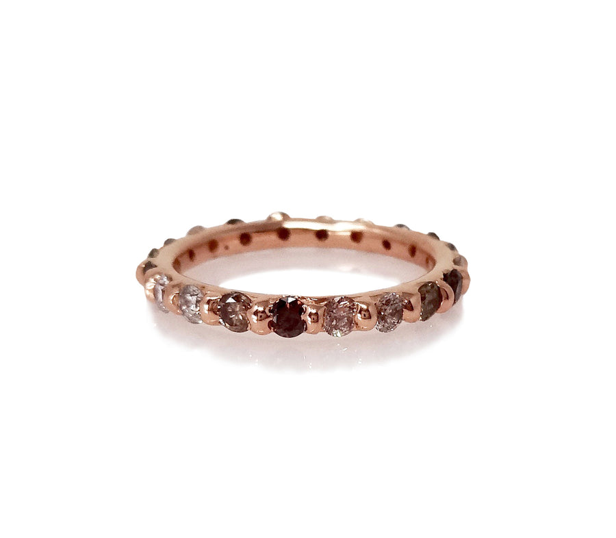 alternative eternity ring eternity band chocolate diamonds cognac diamonds grey diamonds infinity ring designer jayne moore writer
